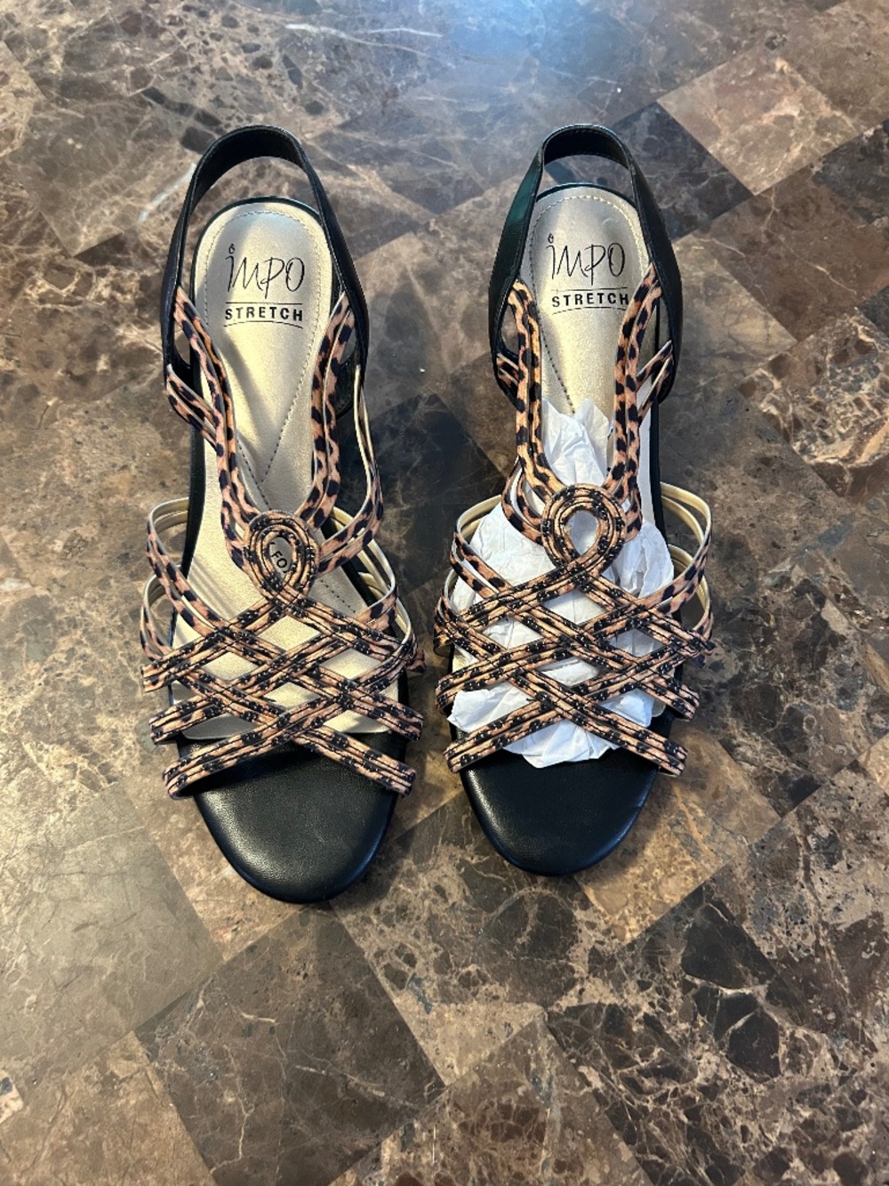 Impo Stretch Leopard Sandals